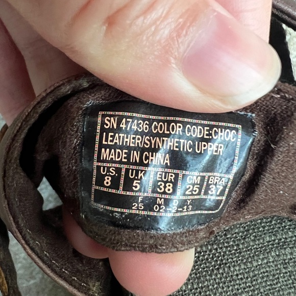 Y2K Skechers Leather Braide Modiste Electric Bond Chocolate Cork Wedge Sandals 8 - Picture 6 of 14